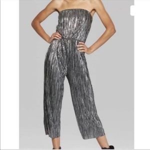 Silver Wild Fable Strapless Jumpsuit M